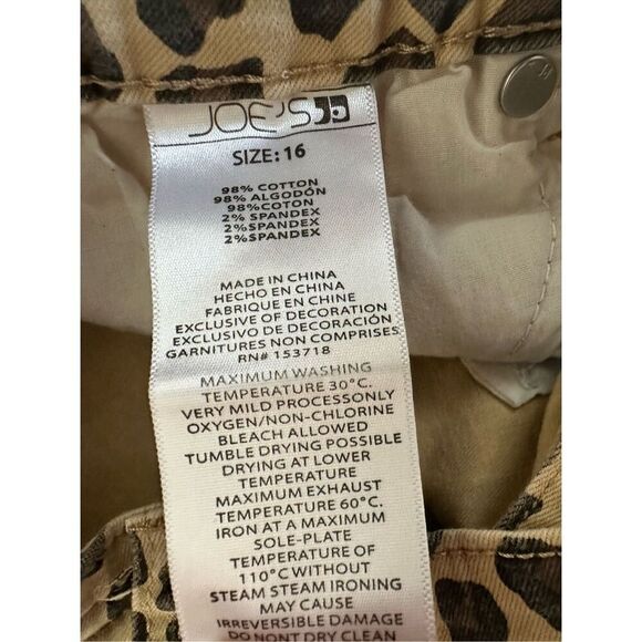 Joes Jeans Cheetah Print Tan Brown and Black Mini Skirt Size 16 - Picture 4 of 5